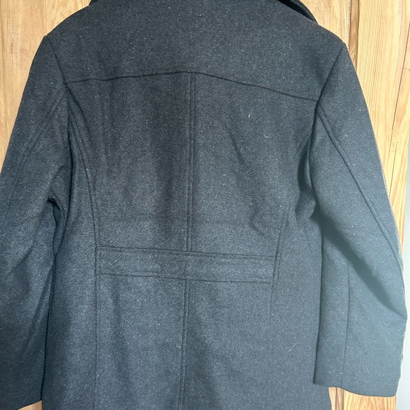 Men’s wool pea coat/jacket, charcoal gray - Picture 2 of 6